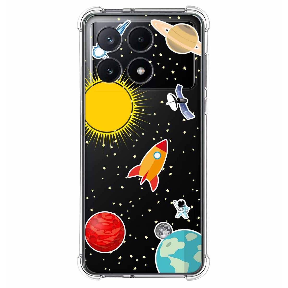 Funda Silicona Antigolpes para Xiaomi Poco F6 Pro 5G diseño Espacio Dibujos