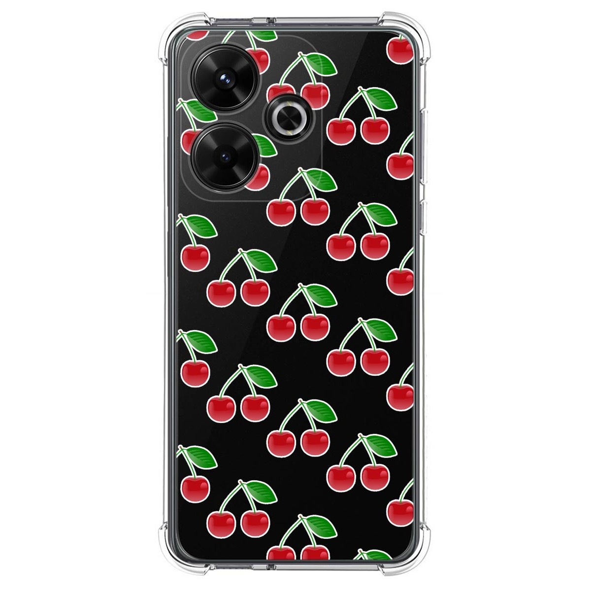 Funda Silicona Antigolpes para Xiaomi Redmi 13 4G diseño Cerezas Dibujos