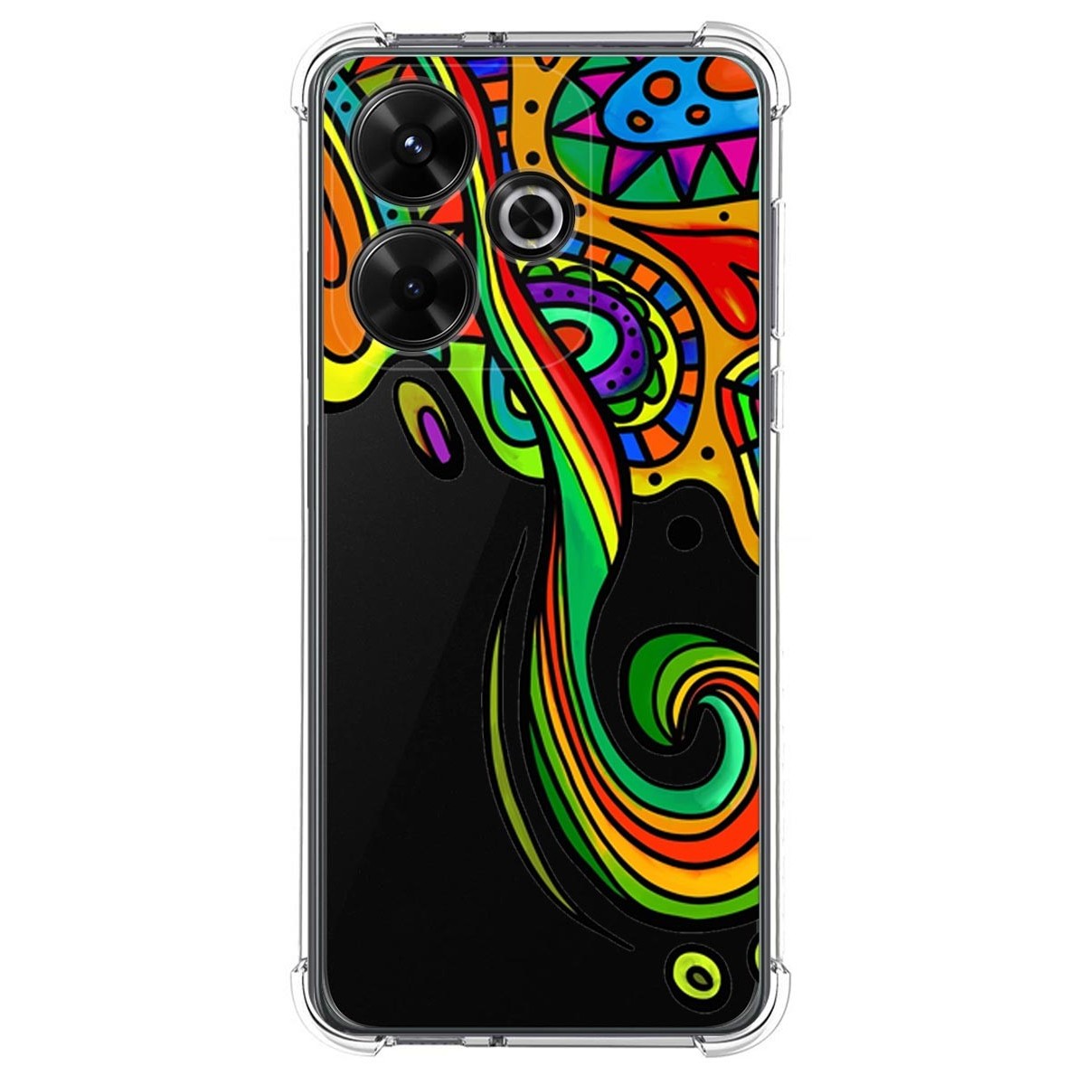 Funda Silicona Antigolpes para Xiaomi Redmi 13 4G diseño Colores Dibujos