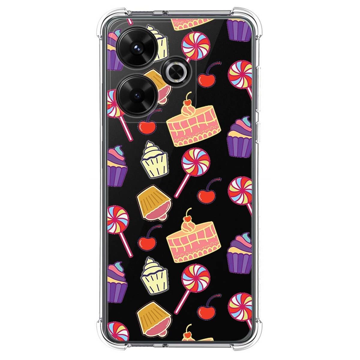 Funda Silicona Antigolpes para Xiaomi Redmi 13 4G diseño Dulces 01 Dibujos