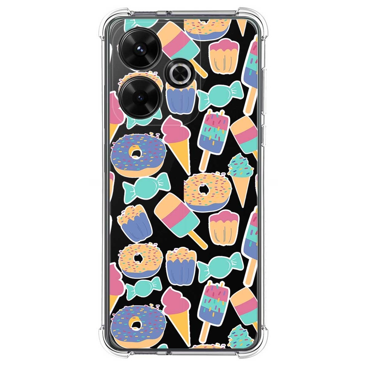 Funda Silicona Antigolpes para Xiaomi Redmi 13 4G diseño Dulces 02 Dibujos