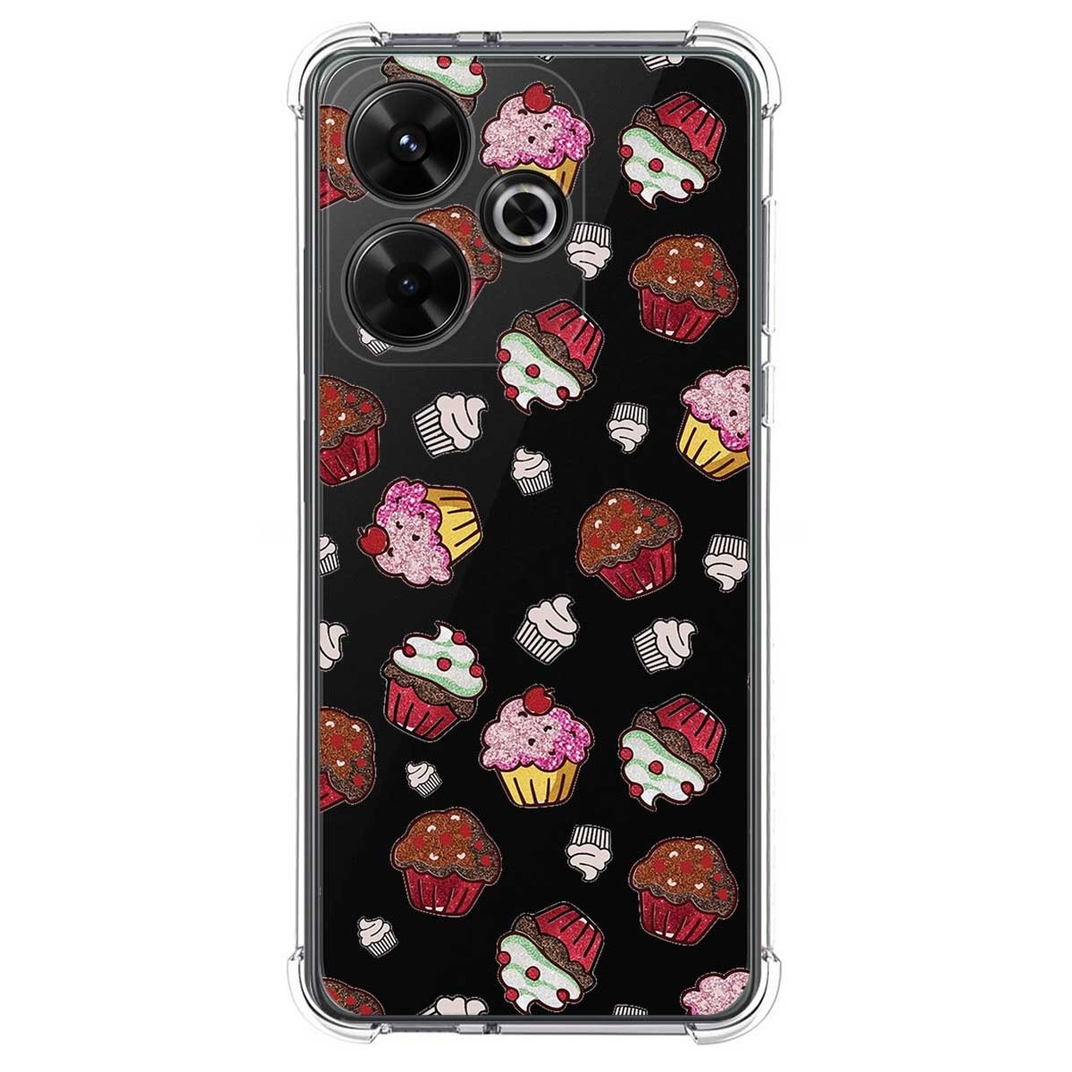 Funda Silicona Antigolpes para Xiaomi Redmi 13 4G diseño Muffins Dibujos