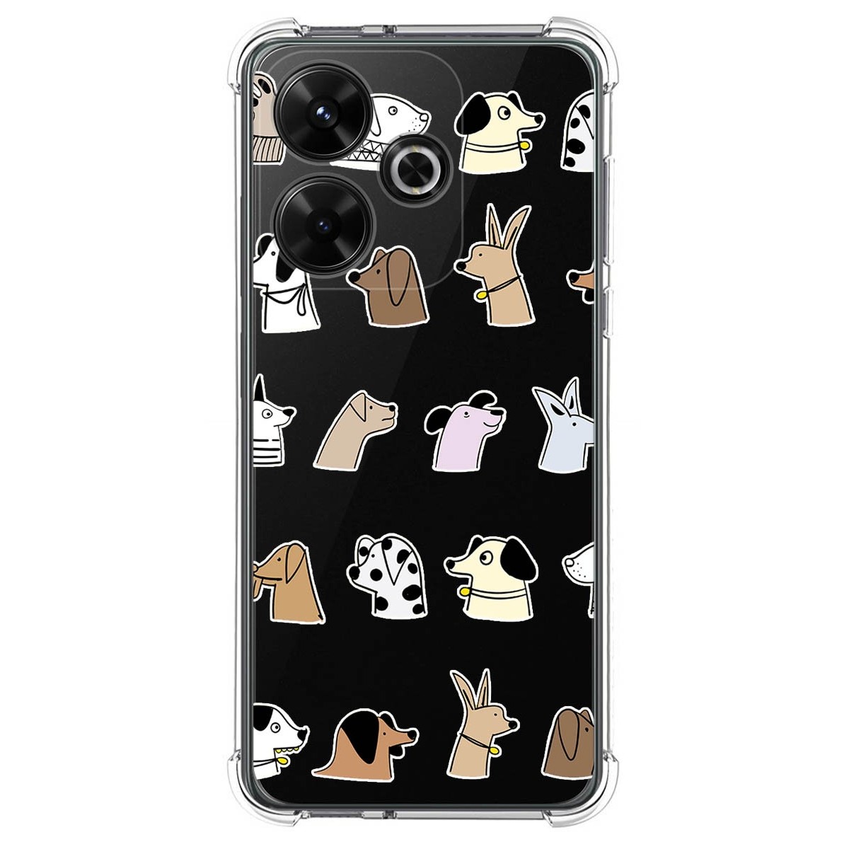 Funda Silicona Antigolpes para Xiaomi Redmi 13 4G diseño Perros Dibujos