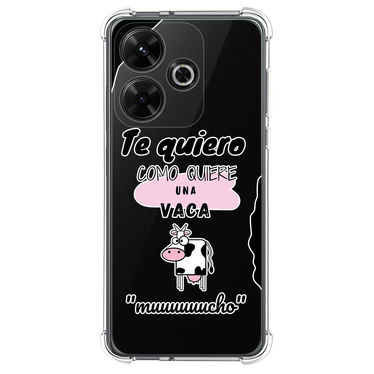 Funda Silicona Antigolpes para Xiaomi Redmi 13 4G diseño Vaca Dibujos