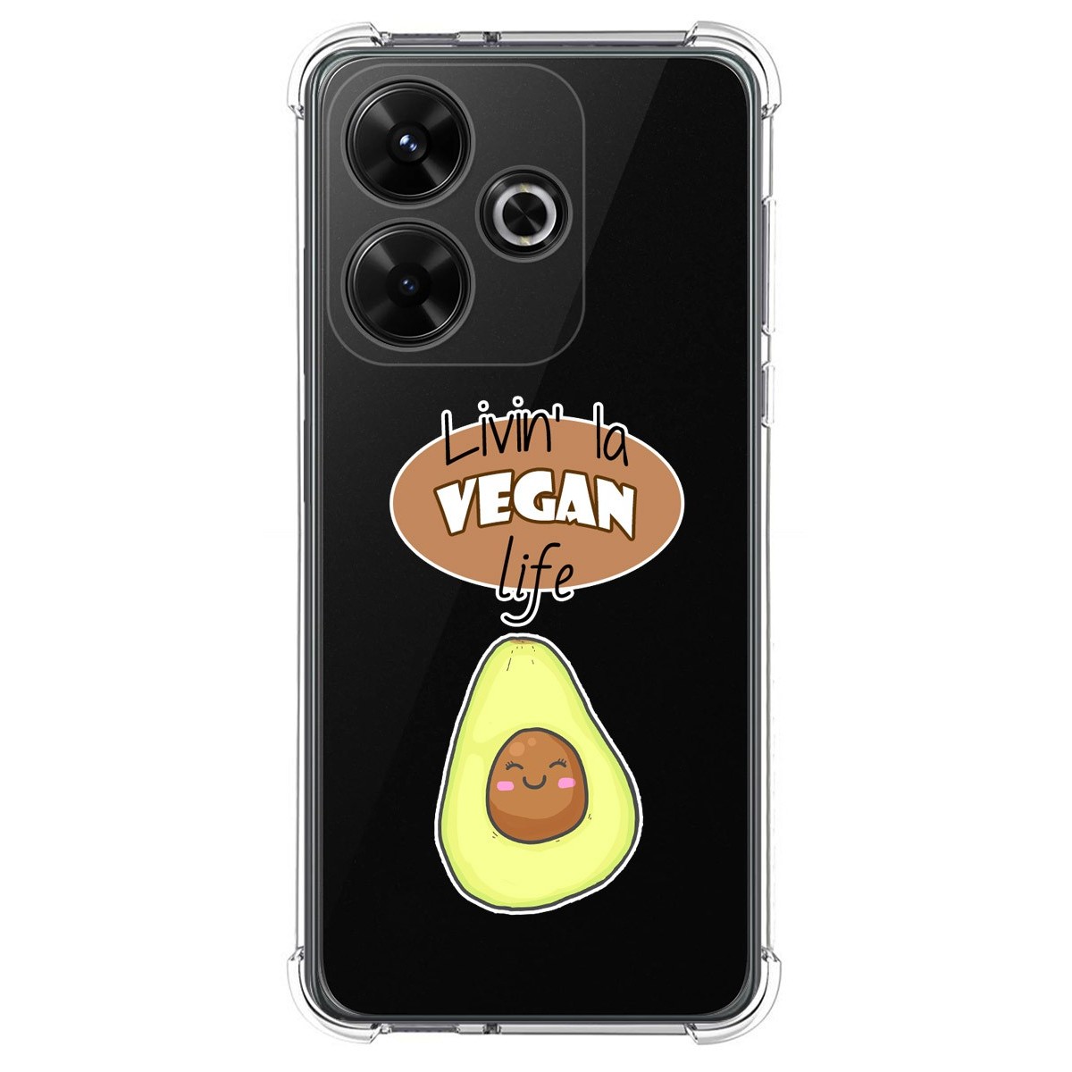 Funda Silicona Antigolpes para Xiaomi Redmi 13 4G diseño Vegan Life Dibujos