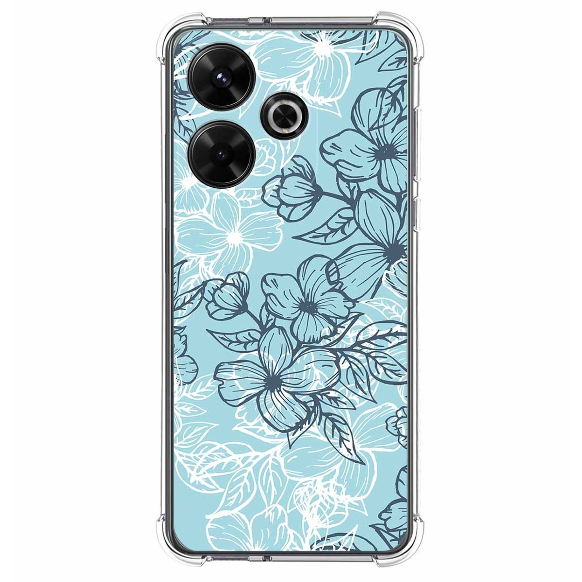 Funda Silicona Antigolpes para Xiaomi Redmi 13 4G diseño Flores 03 Dibujos