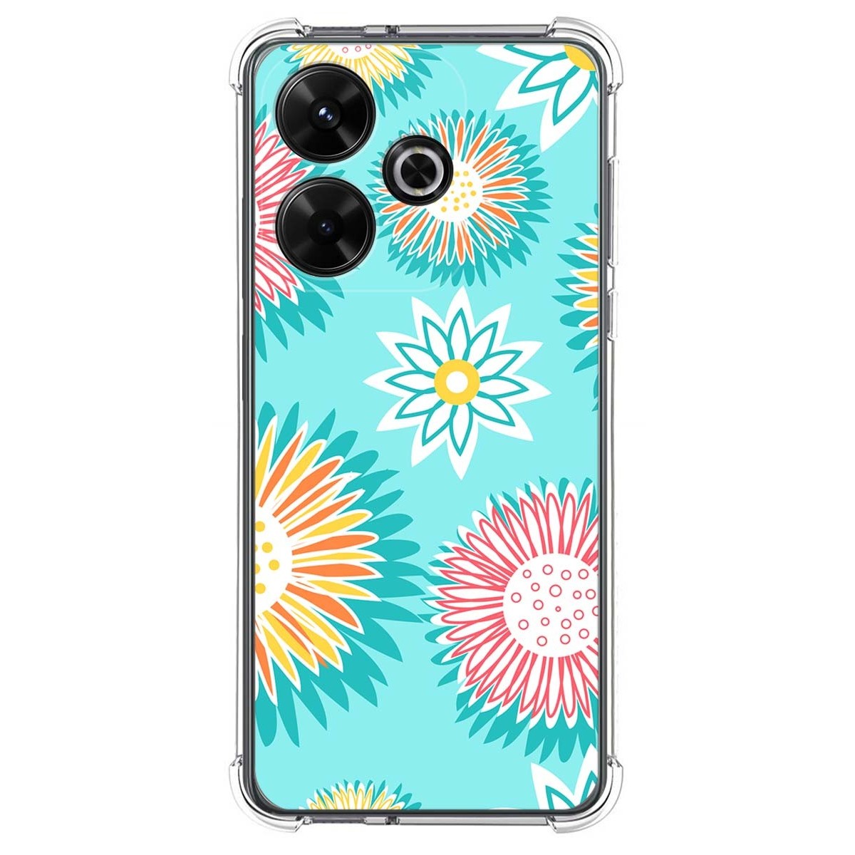 Funda Silicona Antigolpes para Xiaomi Redmi 13 4G diseño Flores 05 Dibujos