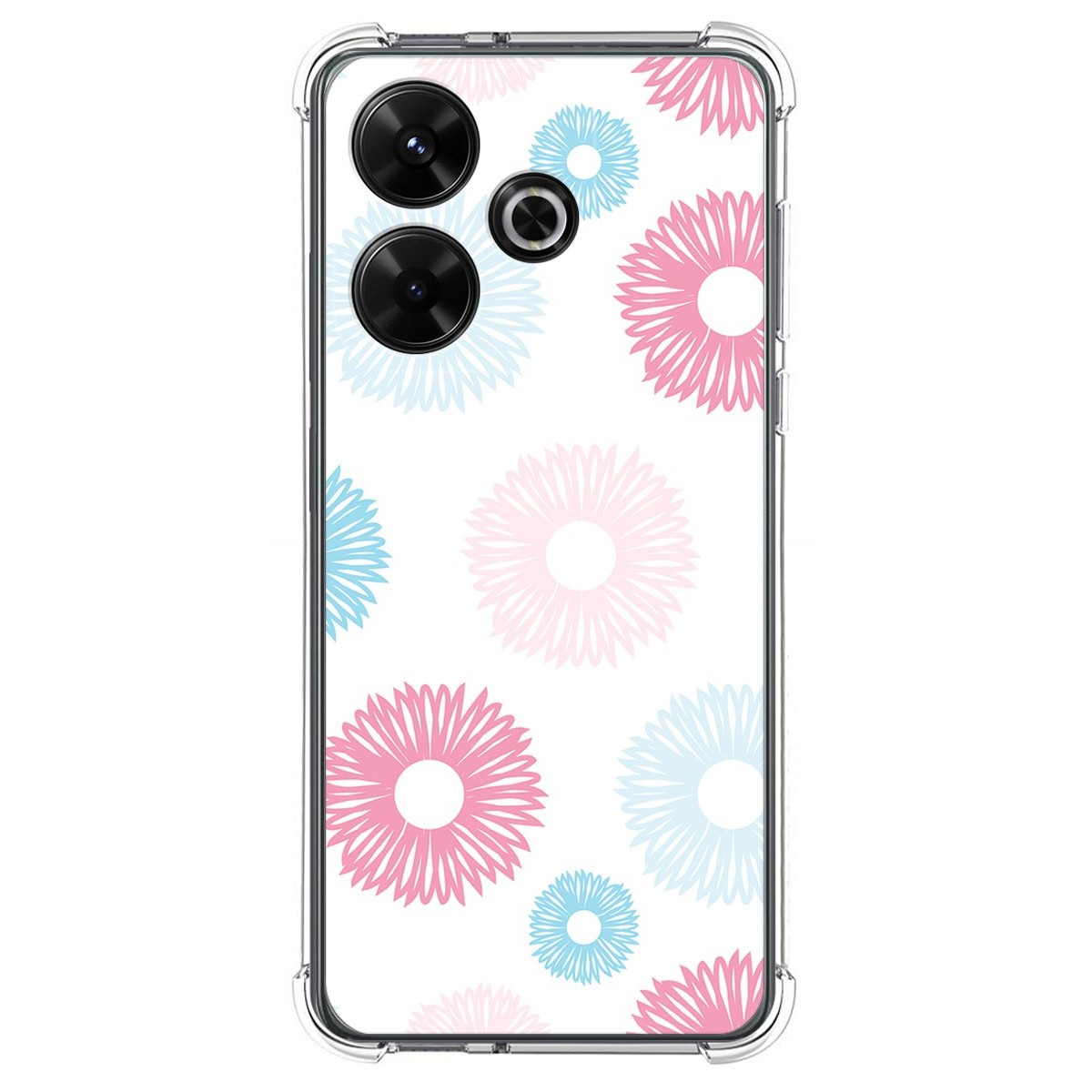 Funda Silicona Antigolpes para Xiaomi Redmi 13 4G diseño Flores 06 Dibujos