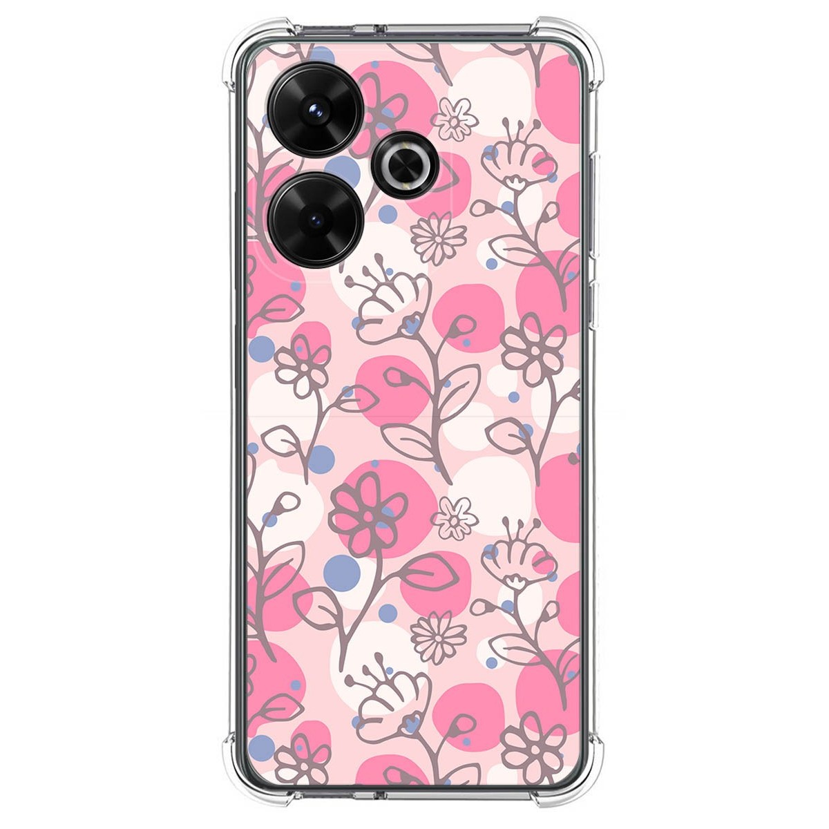 Funda Silicona Antigolpes para Xiaomi Redmi 13 4G diseño Flores 07 Dibujos