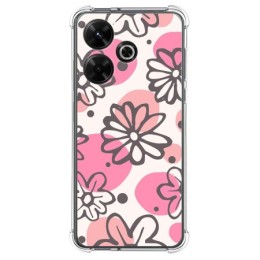 Funda Silicona Antigolpes para Xiaomi Redmi 13 4G diseño Flores 09 Dibujos