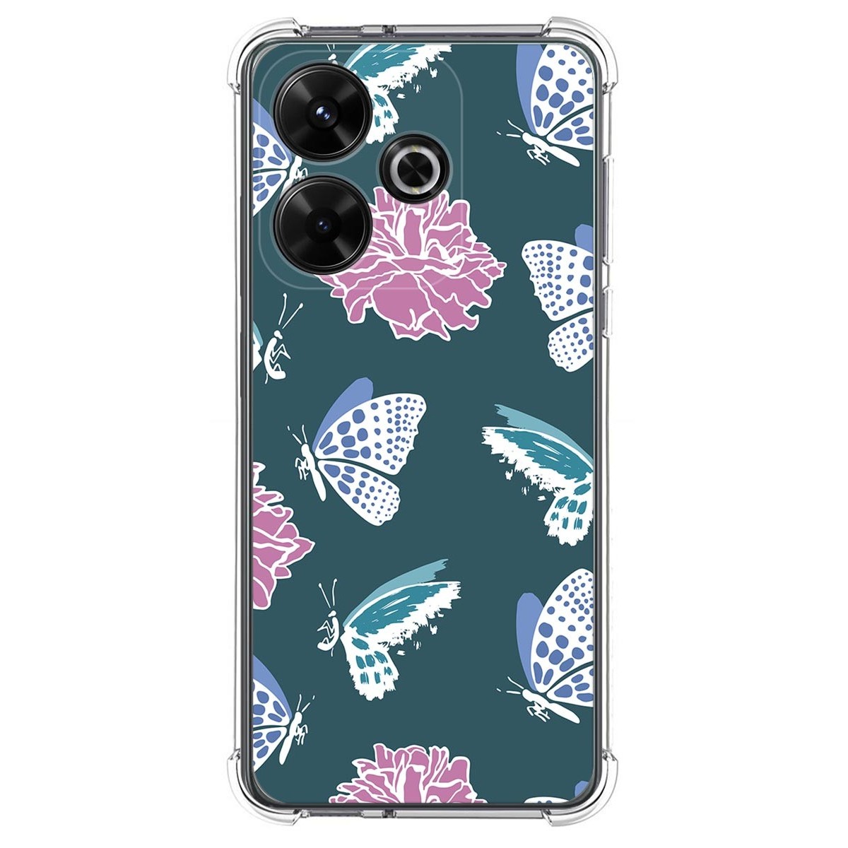 Funda Silicona Antigolpes para Xiaomi Redmi 13 4G diseño Flores 10 Dibujos