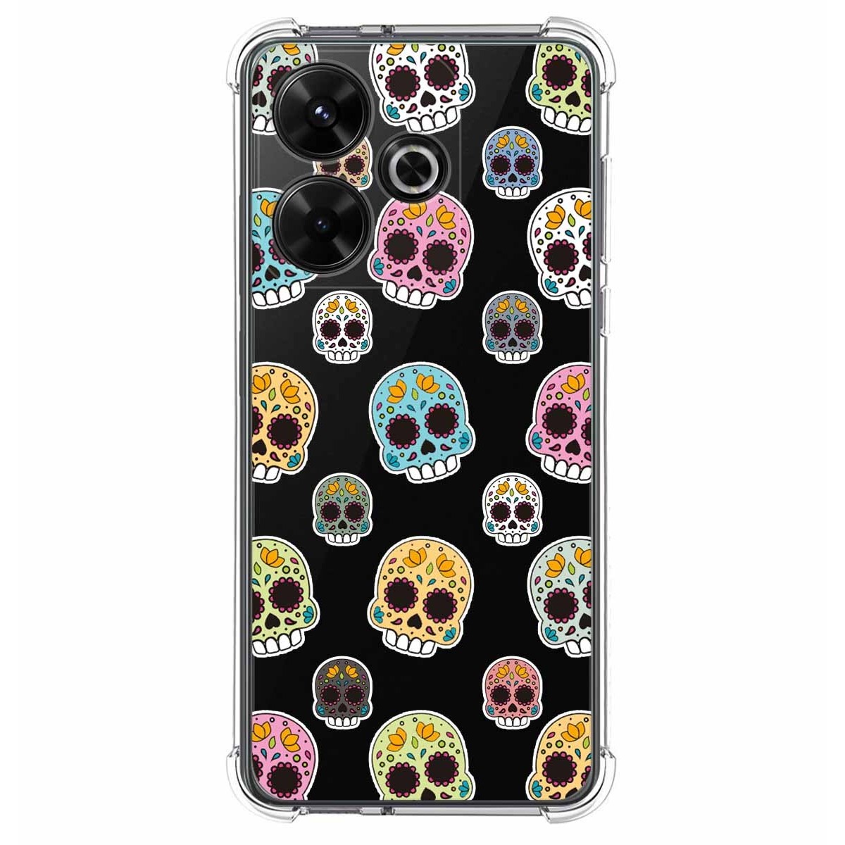 Funda Silicona Antigolpes para Xiaomi Poco M6 4G diseño Catrina Dibujos