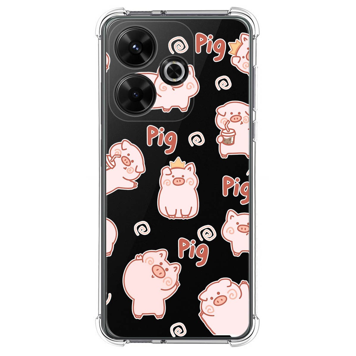 Funda Silicona Antigolpes para Xiaomi Poco M6 4G diseño Cerdos Dibujos