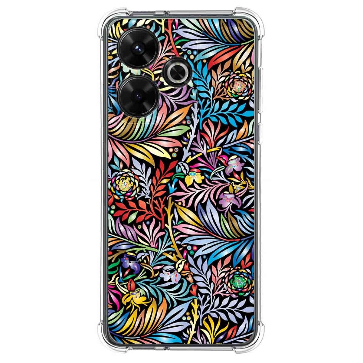 Funda Silicona Antigolpes para Xiaomi Poco M6 4G diseño Flores 04 Dibujos