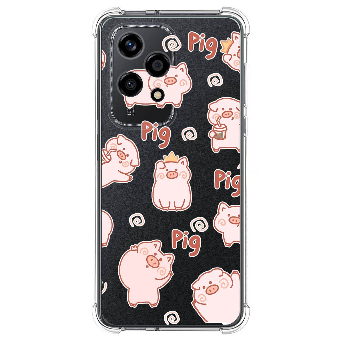 Funda Silicona Antigolpes para Huawei Honor 200 Lite 5G diseño Cerdos Dibujos