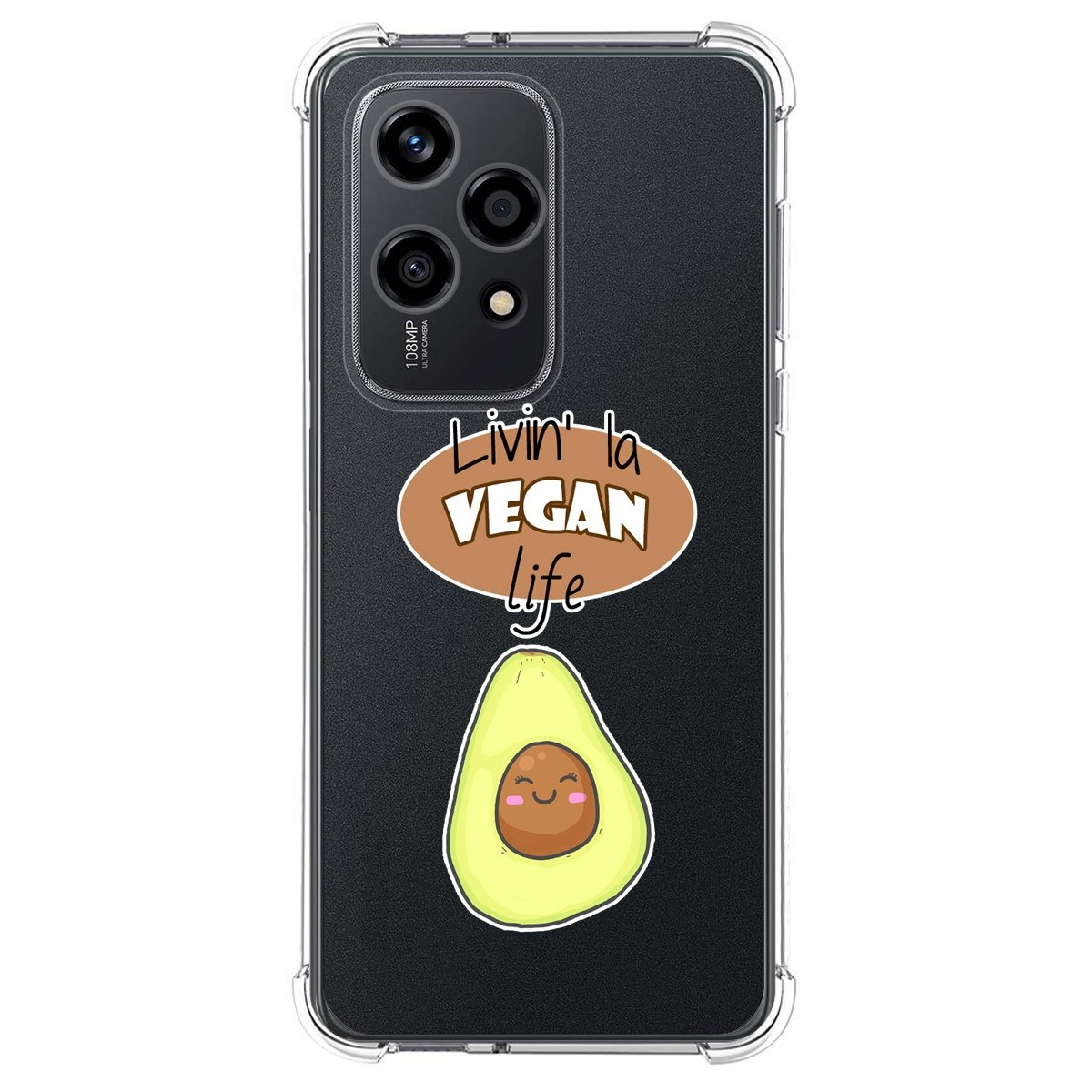 Funda Silicona Antigolpes para Huawei Honor 200 Lite 5G diseño Vegan Life Dibujos