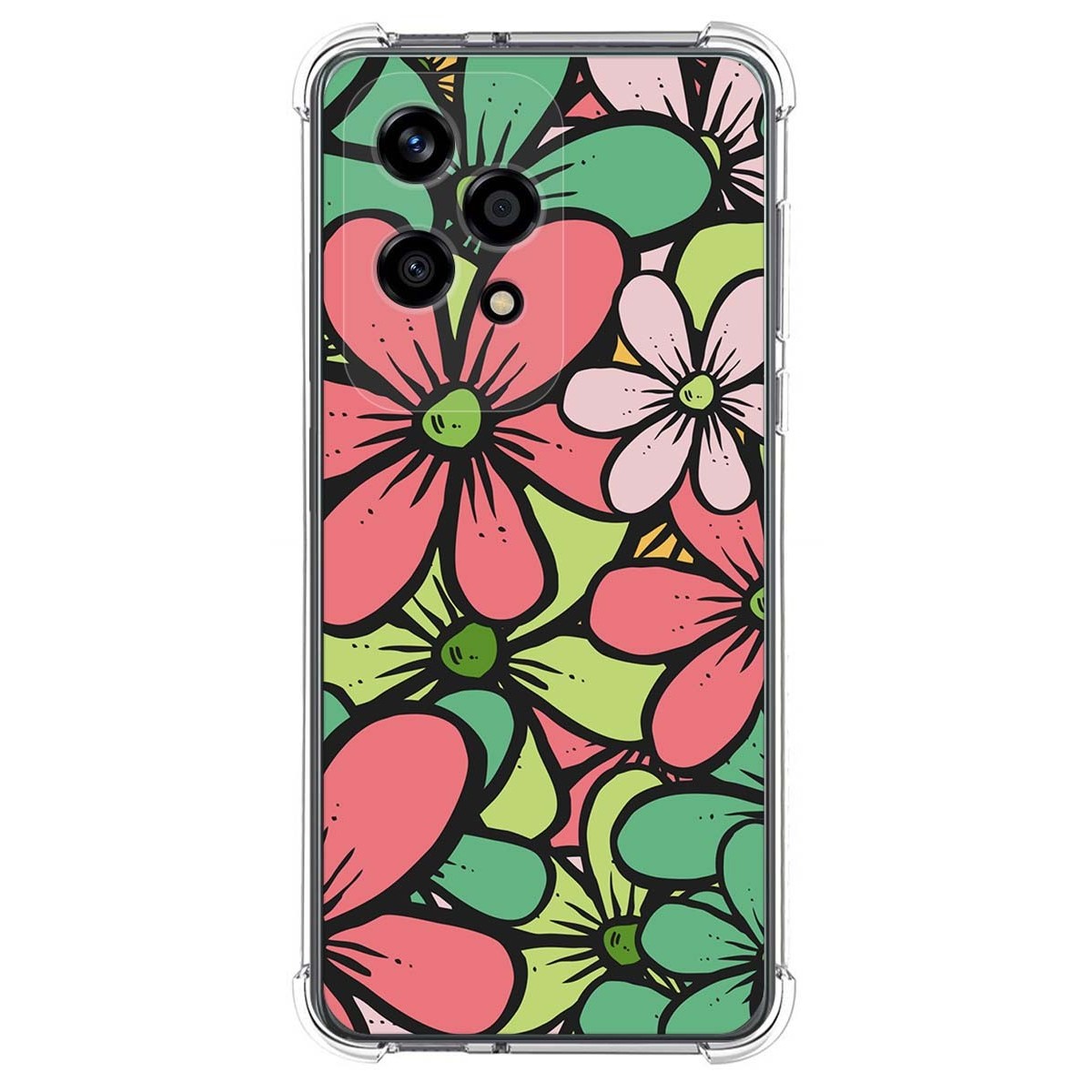 Funda Silicona Antigolpes para Huawei Honor 200 Lite 5G diseño Flores 02 Dibujos