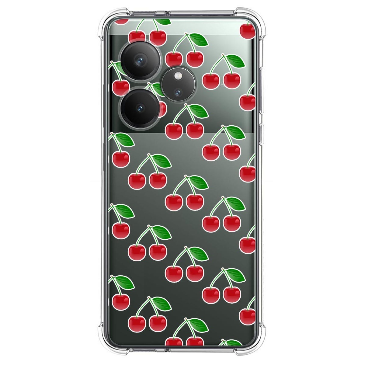 Funda Silicona Antigolpes para Realme GT 6 / GT 6T 5G diseño Cerezas Dibujos