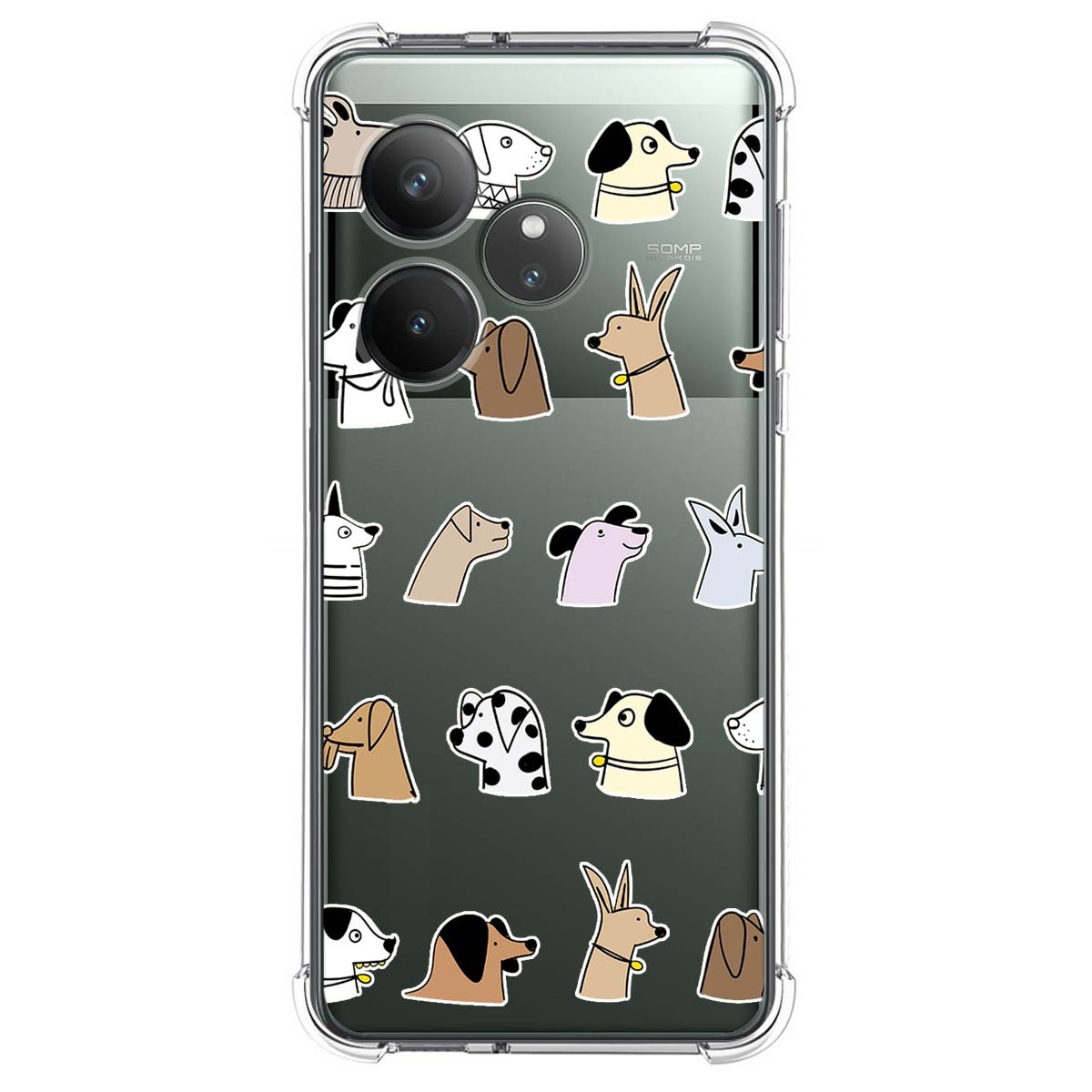 Funda Silicona Antigolpes para Realme GT 6 / GT 6T 5G diseño Perros Dibujos