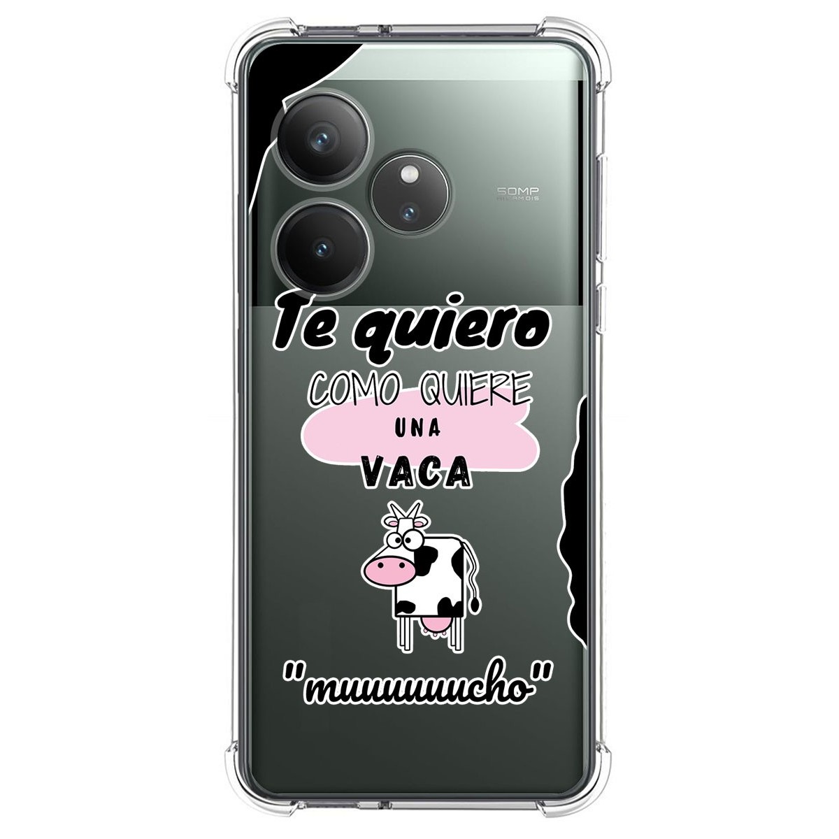 Funda Silicona Antigolpes para Realme GT 6 / GT 6T 5G diseño Vaca Dibujos