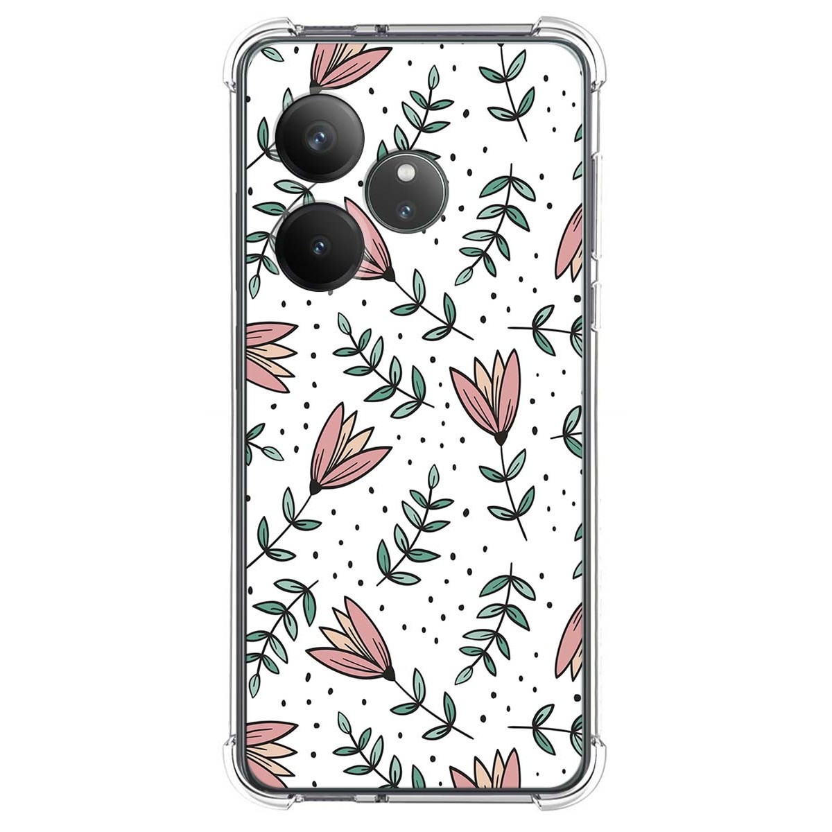 Funda Silicona Antigolpes para Realme GT 6 / GT 6T 5G diseño Flores 01 Dibujos