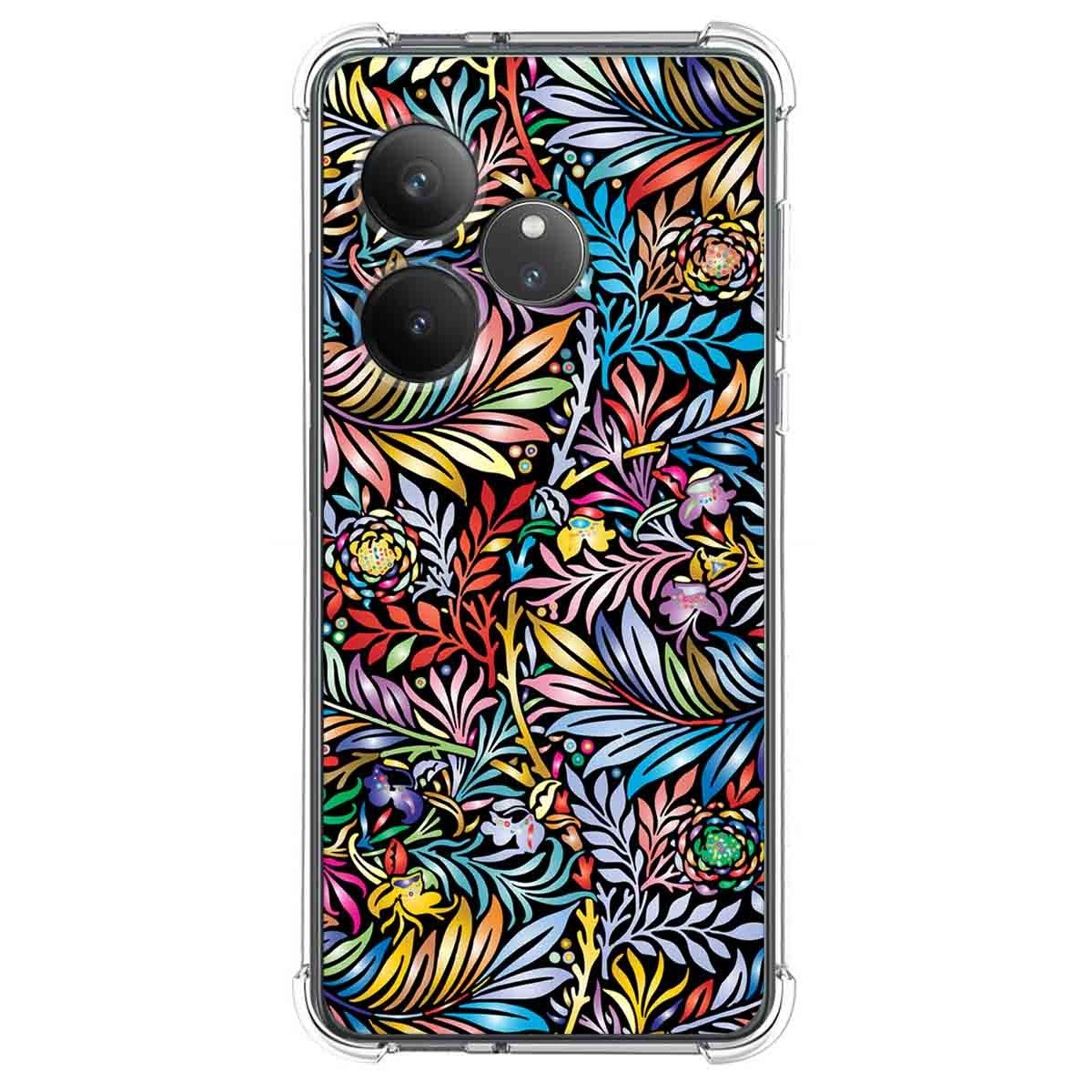 Funda Silicona Antigolpes para Realme GT 6 / GT 6T 5G diseño Flores 04 Dibujos