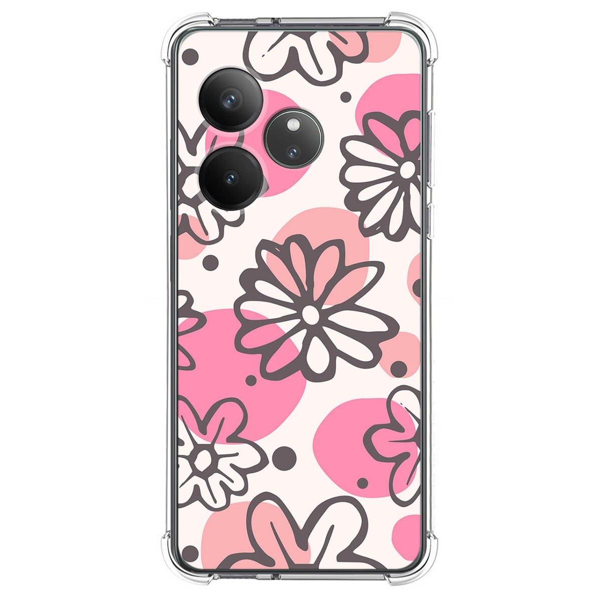 Funda Silicona Antigolpes para Realme GT 6 / GT 6T 5G diseño Flores 09 Dibujos