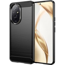 Funda Gel Tpu Tipo Carbon Negra para Huawei Honor 200 5G