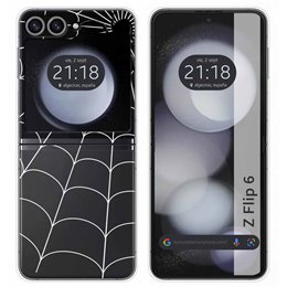 Funda Carcasa Dura Transparente para Samsung Galaxy Z Flip 6 5G diseño Araña Dibujos