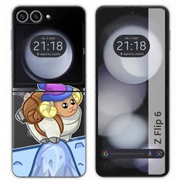 Funda Carcasa Dura Transparente para Samsung Galaxy Z Flip 6 5G diseño Cabra Dibujos