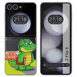 Funda Carcasa Dura Transparente para Samsung Galaxy Z Flip 6 5G diseño Coco Dibujos