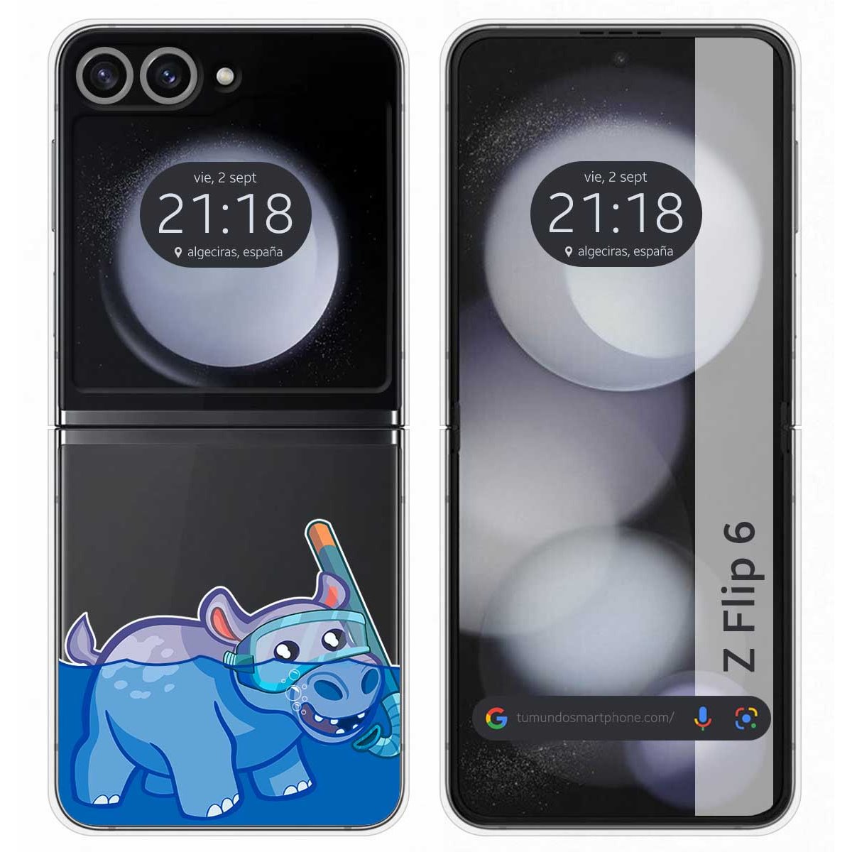 Funda Carcasa Dura Transparente para Samsung Galaxy Z Flip 6 5G diseño Hipo Dibujos