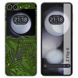 Funda Carcasa Dura Transparente para Samsung Galaxy Z Flip 6 5G diseño Jungla Dibujos