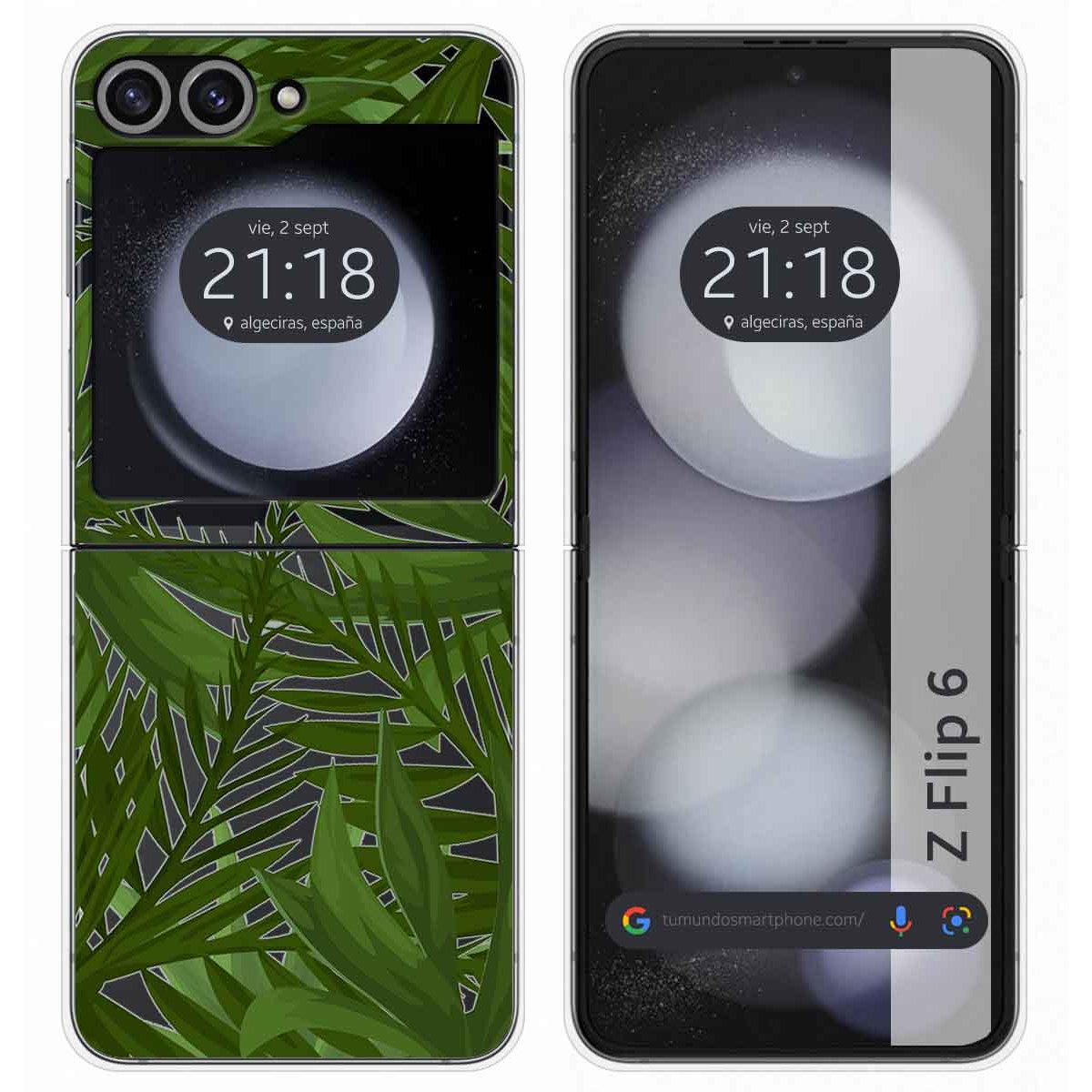 Funda Carcasa Dura Transparente para Samsung Galaxy Z Flip 6 5G diseño Jungla Dibujos