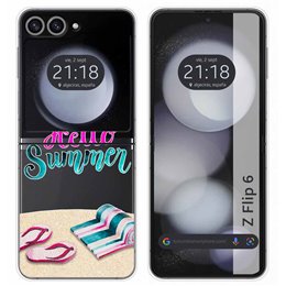 Funda Carcasa Dura Transparente para Samsung Galaxy Z Flip 6 5G diseño Summer Dibujos