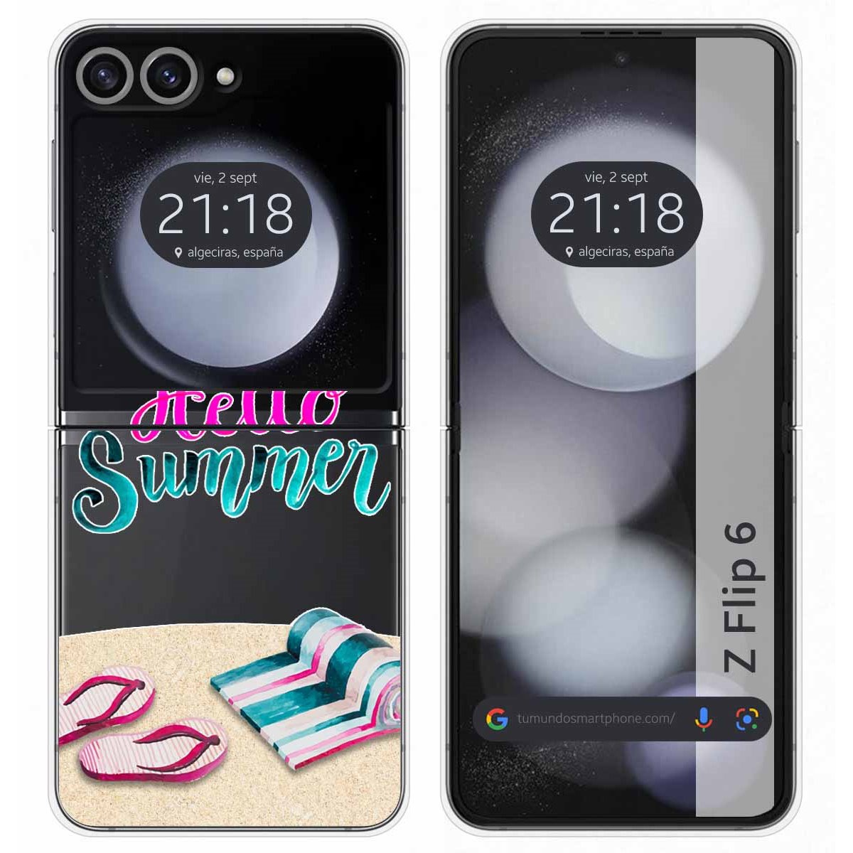 Funda Carcasa Dura Transparente para Samsung Galaxy Z Flip 6 5G diseño Summer Dibujos