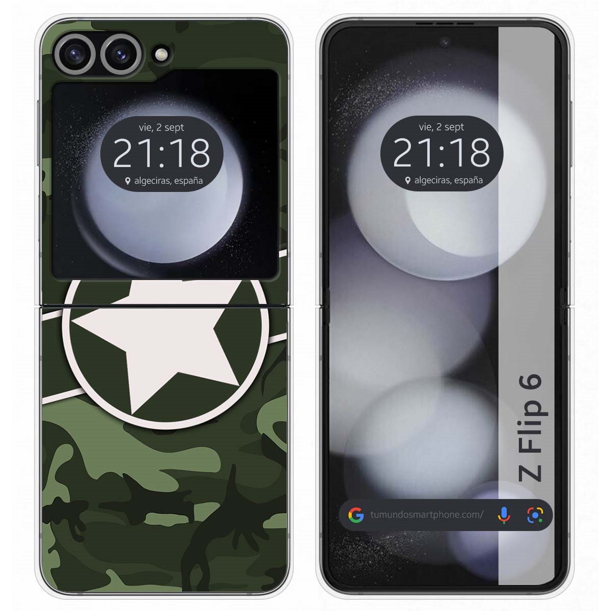 Funda Carcasa Dura para Samsung Galaxy Z Flip 6 5G diseño Camuflaje 01 Dibujos