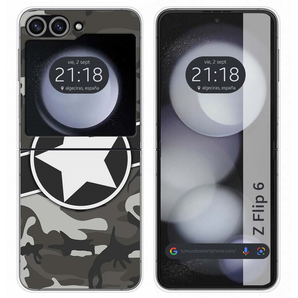 Funda Carcasa Dura para Samsung Galaxy Z Flip 6 5G diseño Camuflaje 02 Dibujos