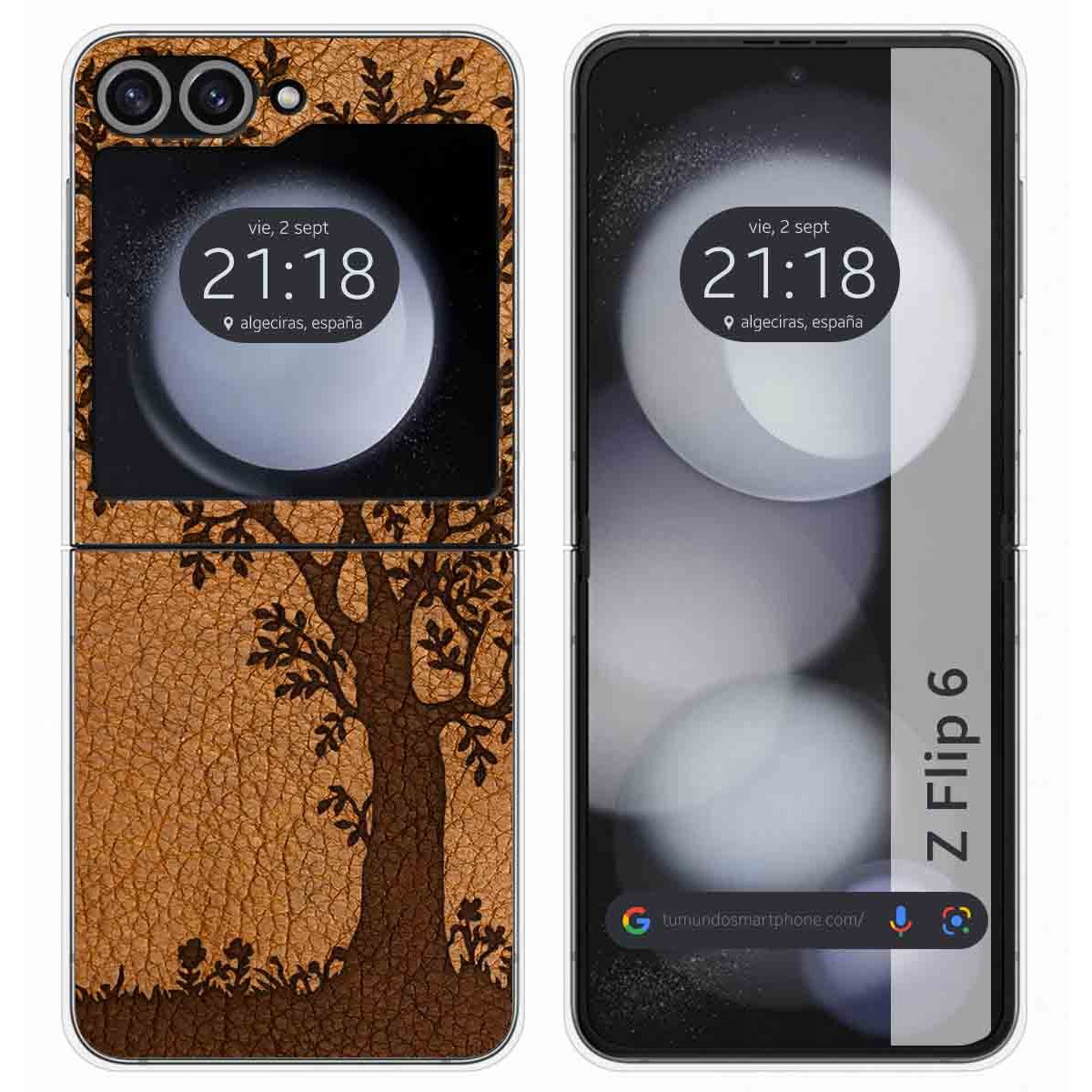 Funda Carcasa Dura para Samsung Galaxy Z Flip 6 5G diseño Cuero 03 Dibujos