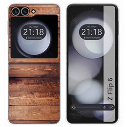 Funda Carcasa Dura para Samsung Galaxy Z Flip 6 5G diseño Madera 02 Dibujos