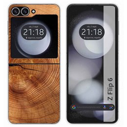 Funda Carcasa Dura para Samsung Galaxy Z Flip 6 5G diseño Madera 04 Dibujos