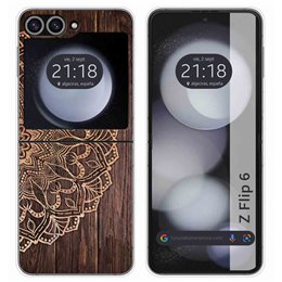 Funda Carcasa Dura para Samsung Galaxy Z Flip 6 5G diseño Madera 06 Dibujos