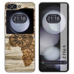 Funda Carcasa Dura para Samsung Galaxy Z Flip 6 5G diseño Madera 07 Dibujos