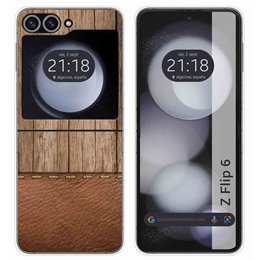 Funda Carcasa Dura para Samsung Galaxy Z Flip 6 5G diseño Madera 09 Dibujos