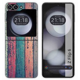 Funda Carcasa Dura para Samsung Galaxy Z Flip 6 5G diseño Madera 10 Dibujos