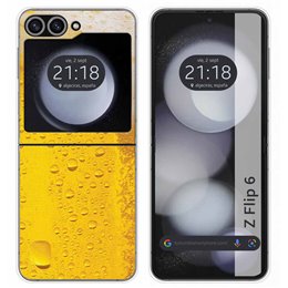 Funda Carcasa Dura para Samsung Galaxy Z Flip 6 5G diseño Cerveza Dibujos