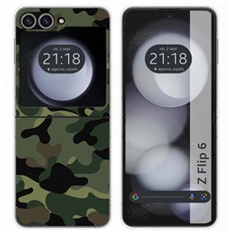 Funda Carcasa Dura para Samsung Galaxy Z Flip 6 5G diseño Camuflaje Dibujos