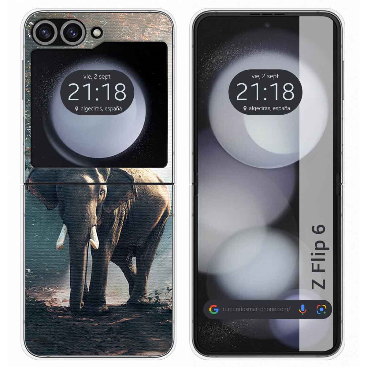 Funda Carcasa Dura para Samsung Galaxy Z Flip 6 5G diseño Elefante Dibujos