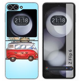 Funda Carcasa Dura para Samsung Galaxy Z Flip 6 5G diseño Furgoneta Dibujos