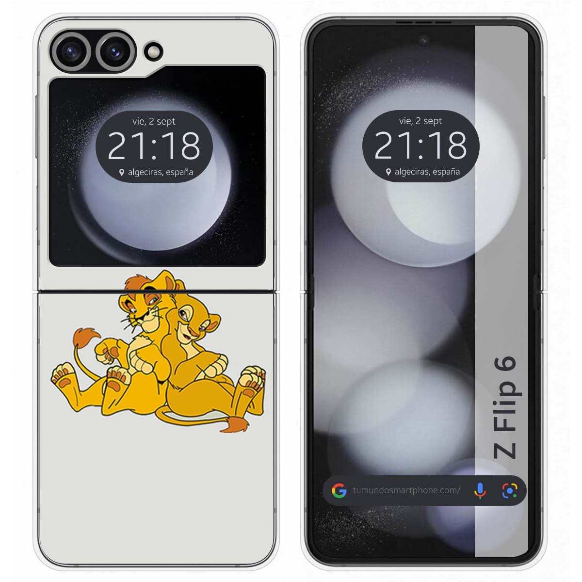 Funda Carcasa Dura para Samsung Galaxy Z Flip 6 5G diseño Leones Dibujos